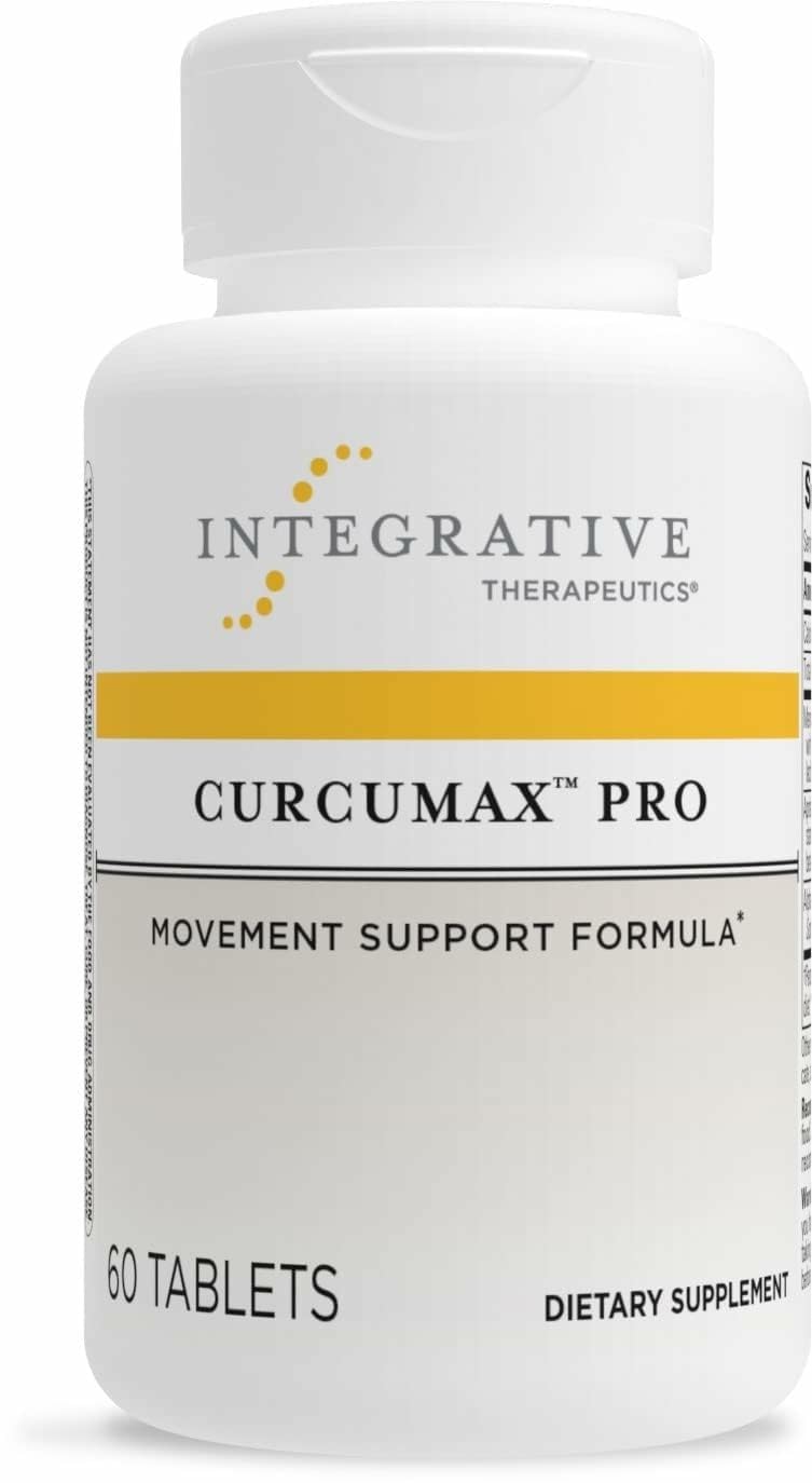 Integrative Therapeutics frasco Curcumax Pro frontal mostrando el envase y beneficio de movilidad