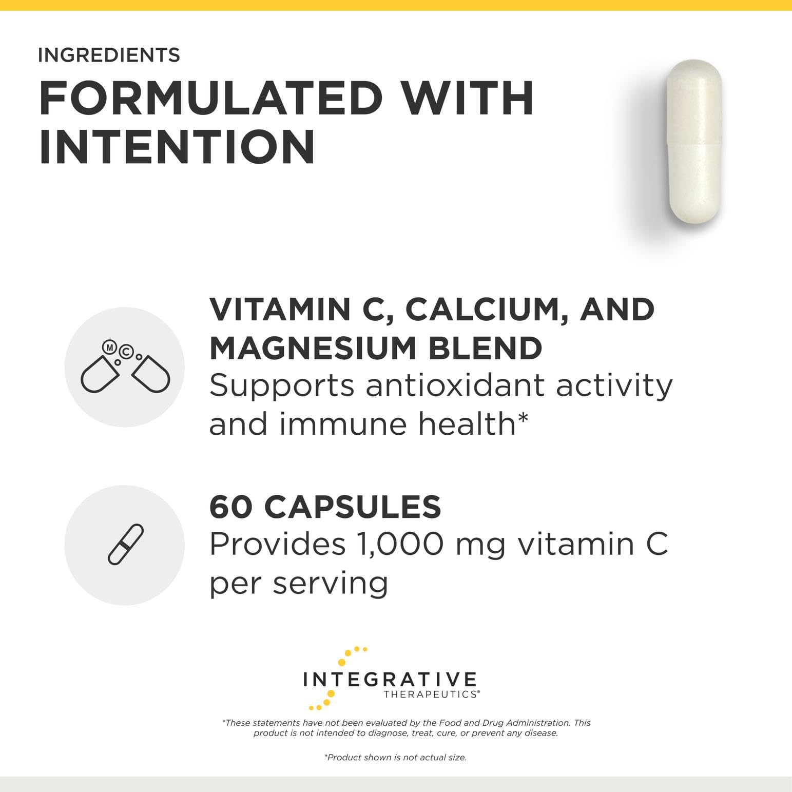 Integrative Therapeutics detalle de etiqueta con información de magnesio y calcio