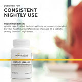 Integrative Therapeutics cápsula junto a hojas para mostrar L‑teanina calmante