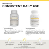 Integrative Therapeutics comparación de tamaño de las botellas para referencia
