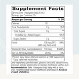 Integrative Therapeutics etiqueta en primer plano mostrando información de ingredientes