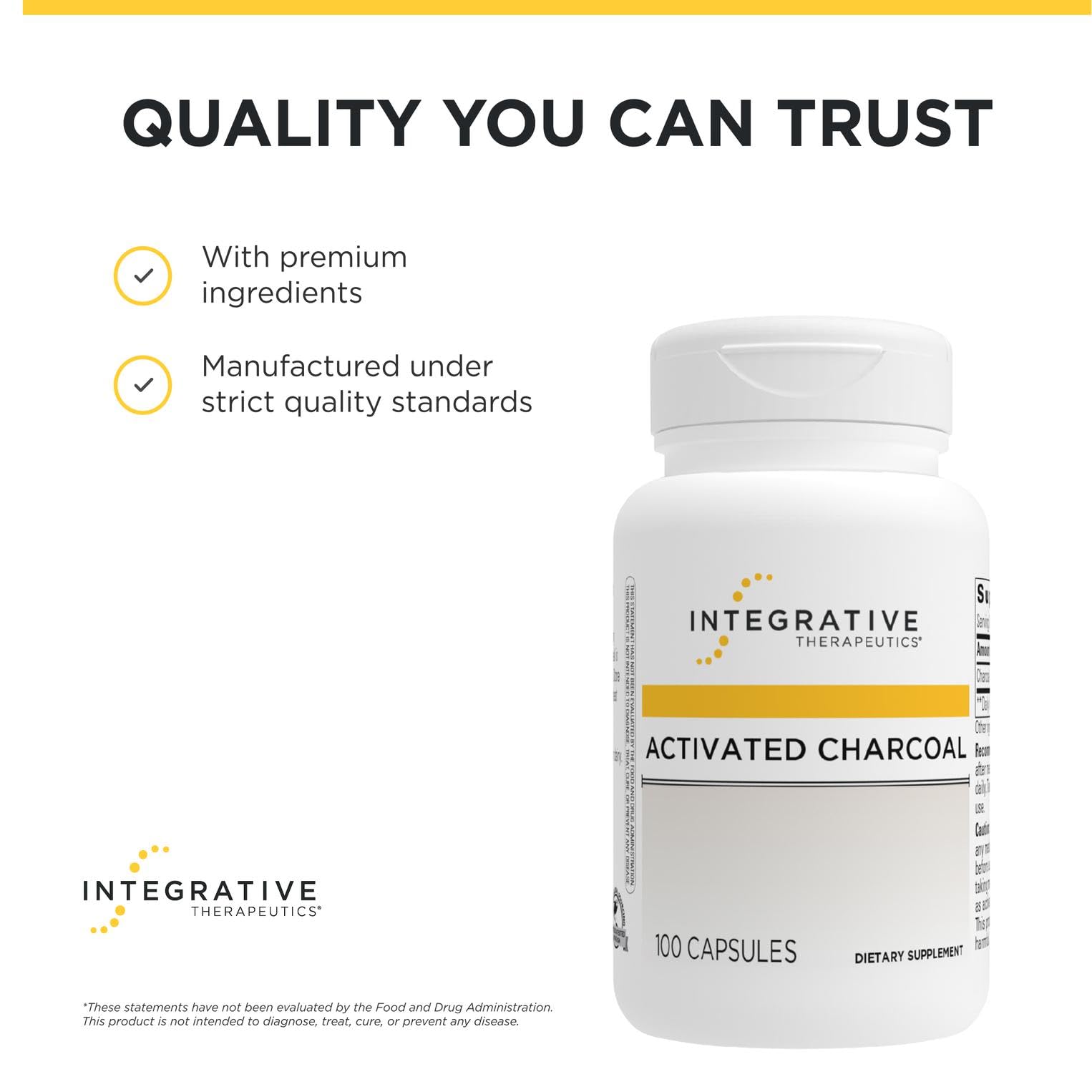 Integrative Therapeutics etiqueta con información nutricional clara y transparente