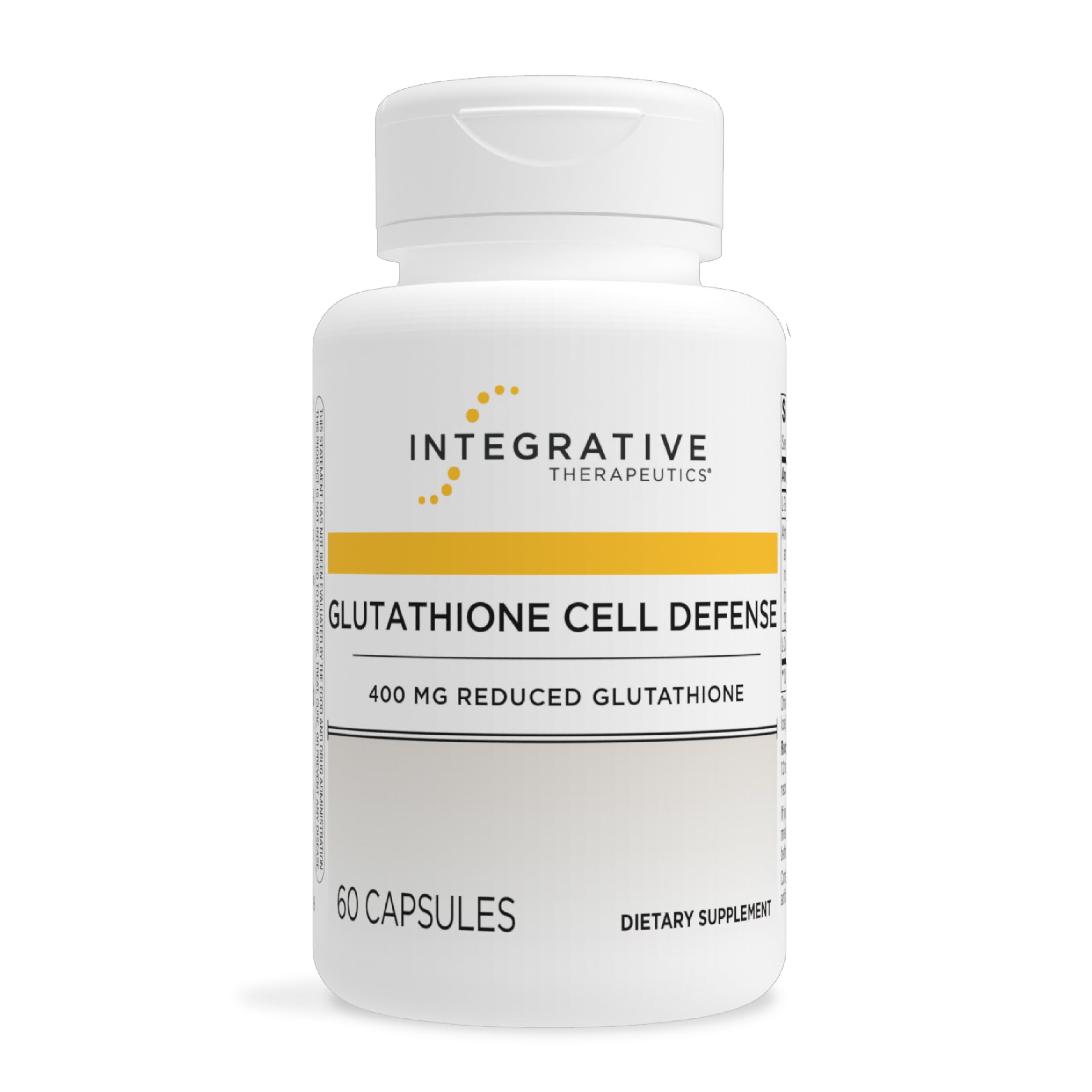 Integrative Therapeutics frasco frontal mostrando cápsulas y etiqueta clara