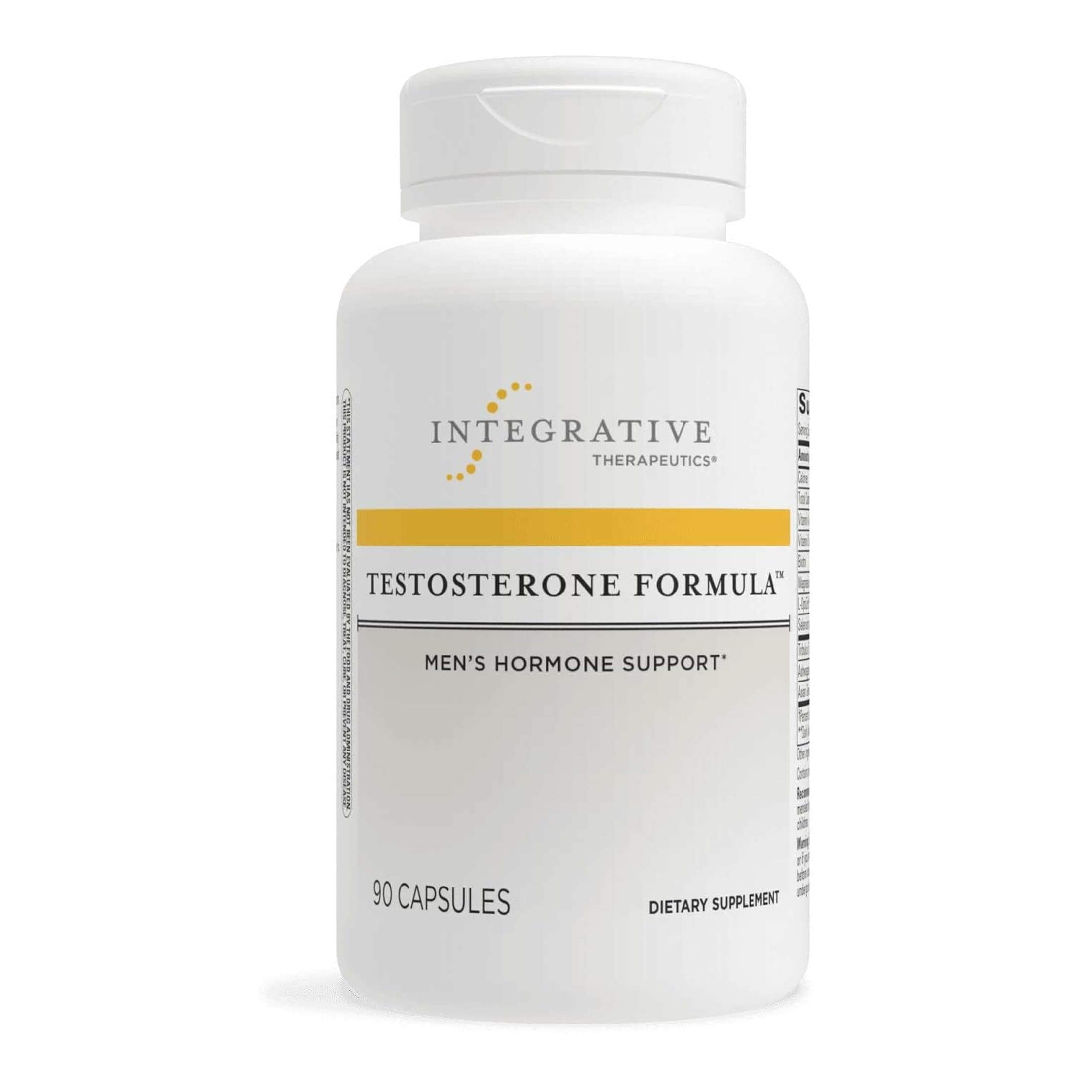 Integrative Therapeutics frasco frontal mostrando 90 cápsulas y beneficio de apoyo masculino