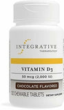 Integrative Therapeutics etiqueta de ingredientes y concentración de 2000 IU para transparencia