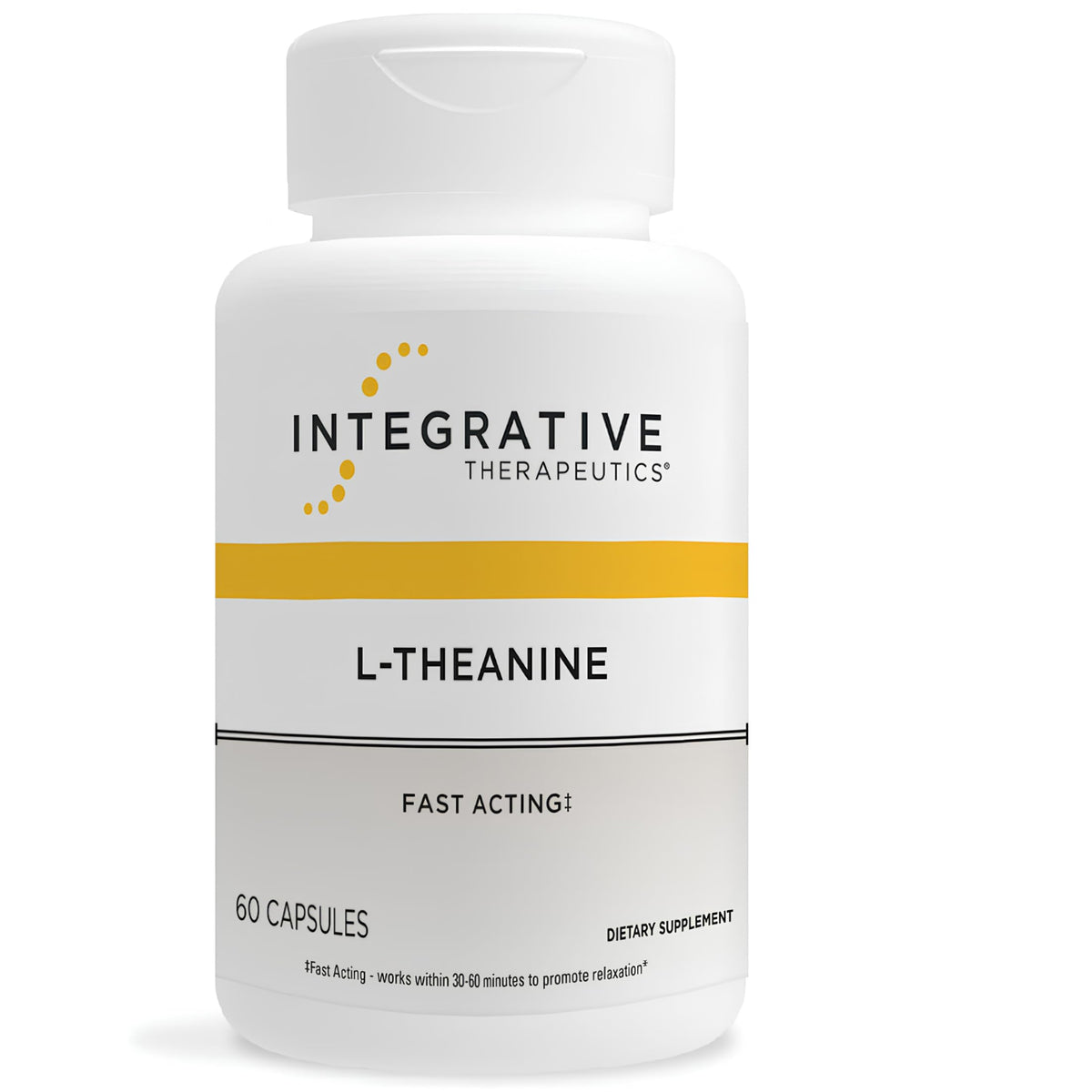 Integrative Therapeutics frasco frontal mostrando cápsulas y beneficio de calma