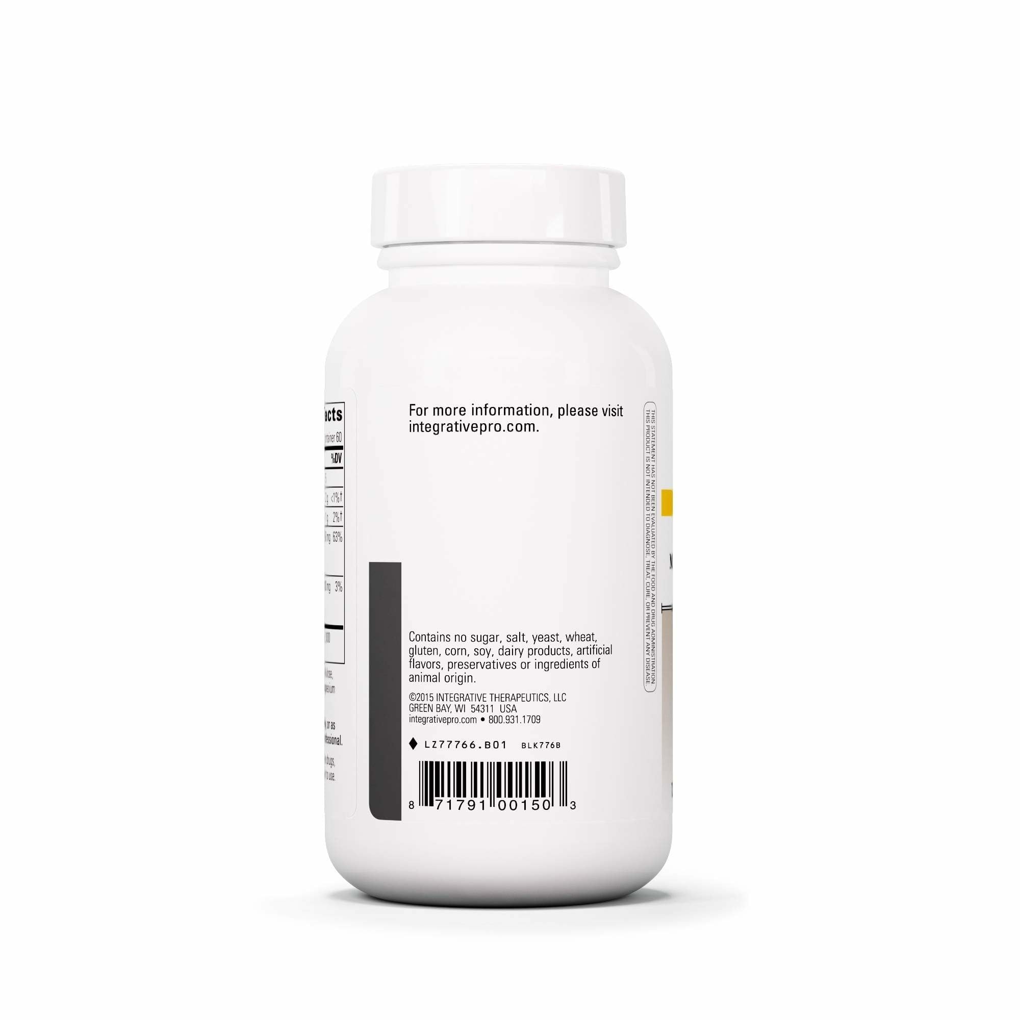 Integrative Therapeutics etiqueta detallada con información de potencia y pureza
