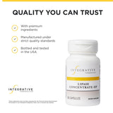 Integrative Therapeutics etiqueta nutricional legible con ingredientes y dosis
