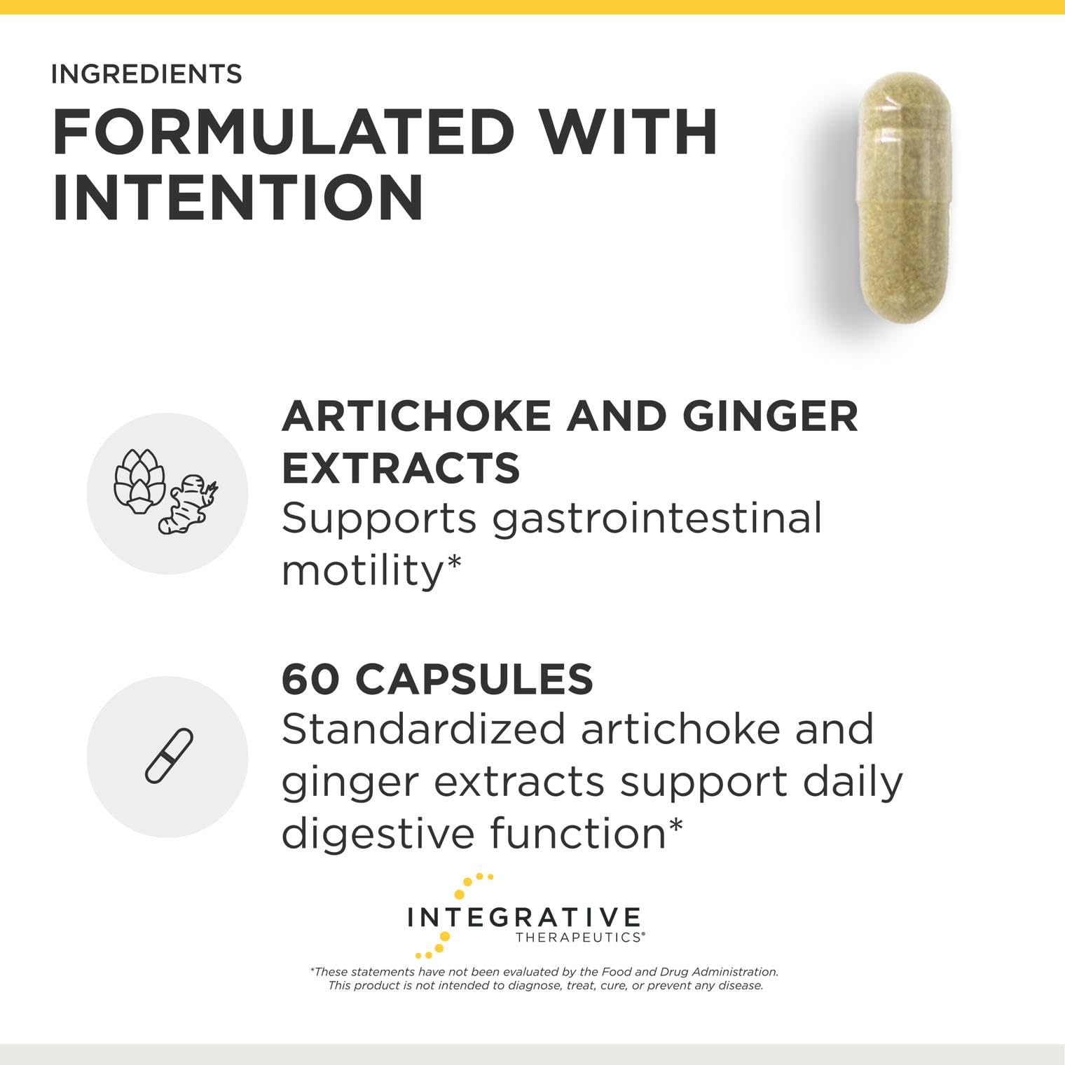 Integrative Therapeutics cápsula en mano para visualizar tamaño y manejo cómodo