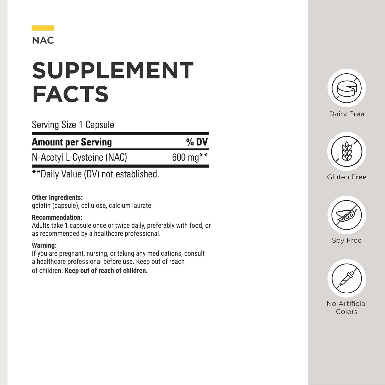 Integrative Therapeutics etiqueta con ingredientes y sello de calidad visible