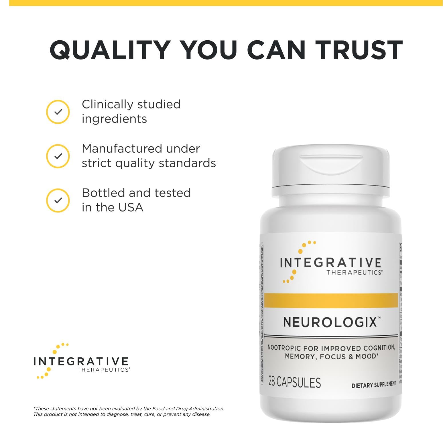 Integrative Therapeutics Neurologix etiqueta con ingredientes, transparencia y calidad