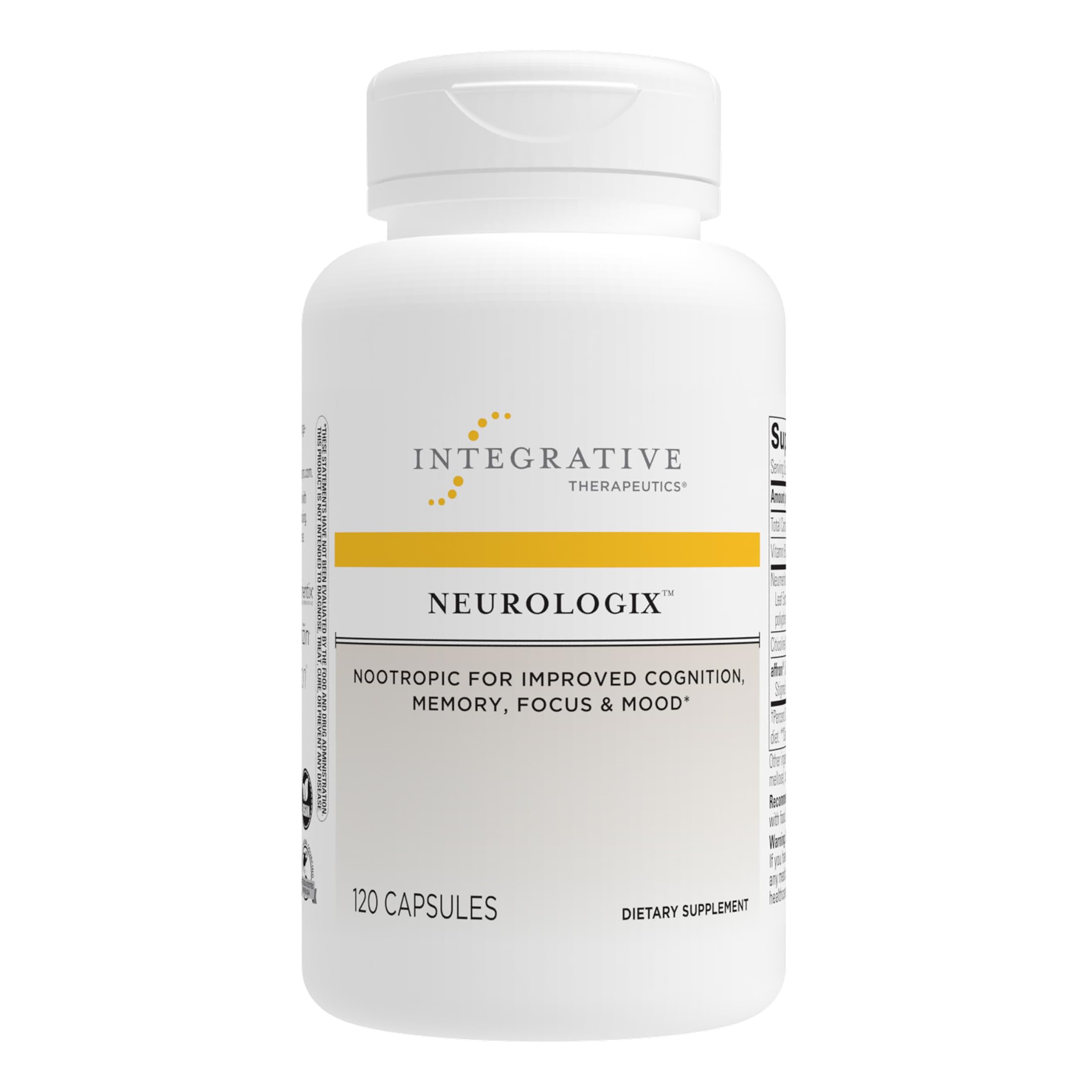Integrative Therapeutics Neurologix frente del empaque muestra beneficios