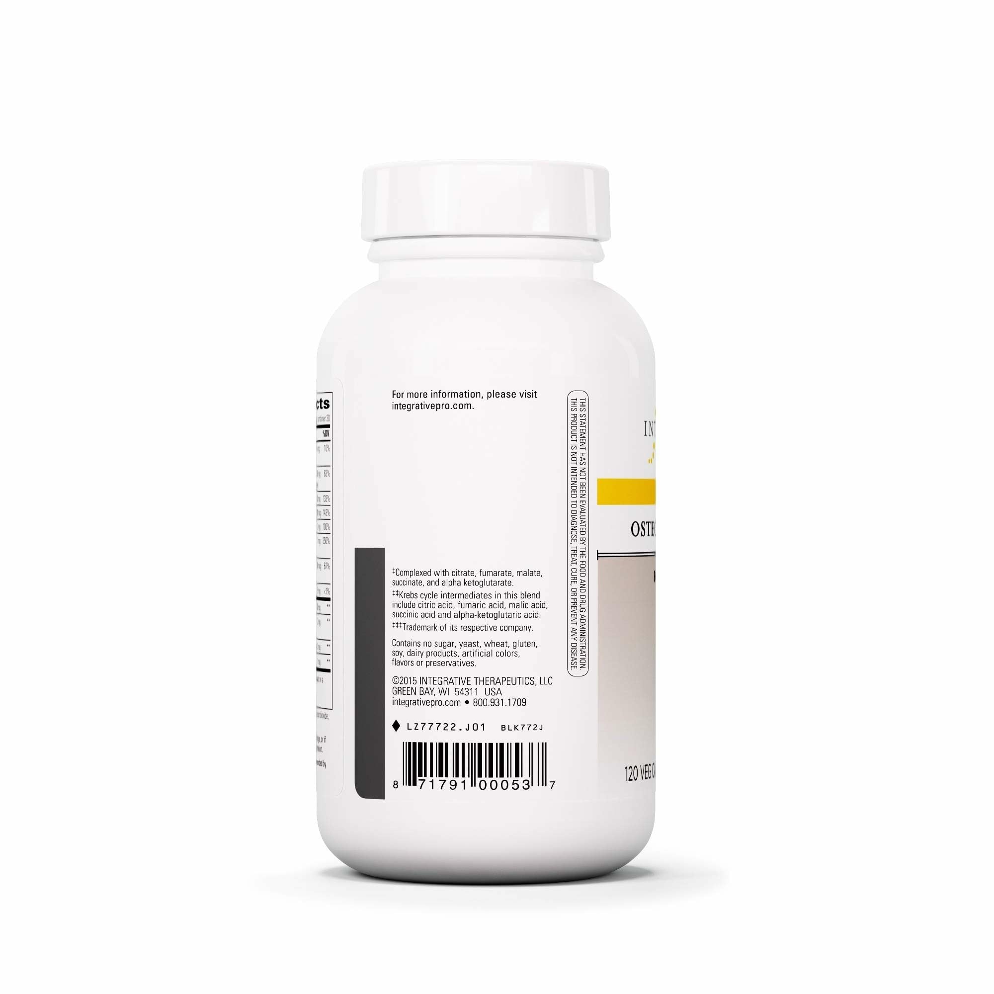 Integrative Therapeutics etiqueta de ingredientes con información clara