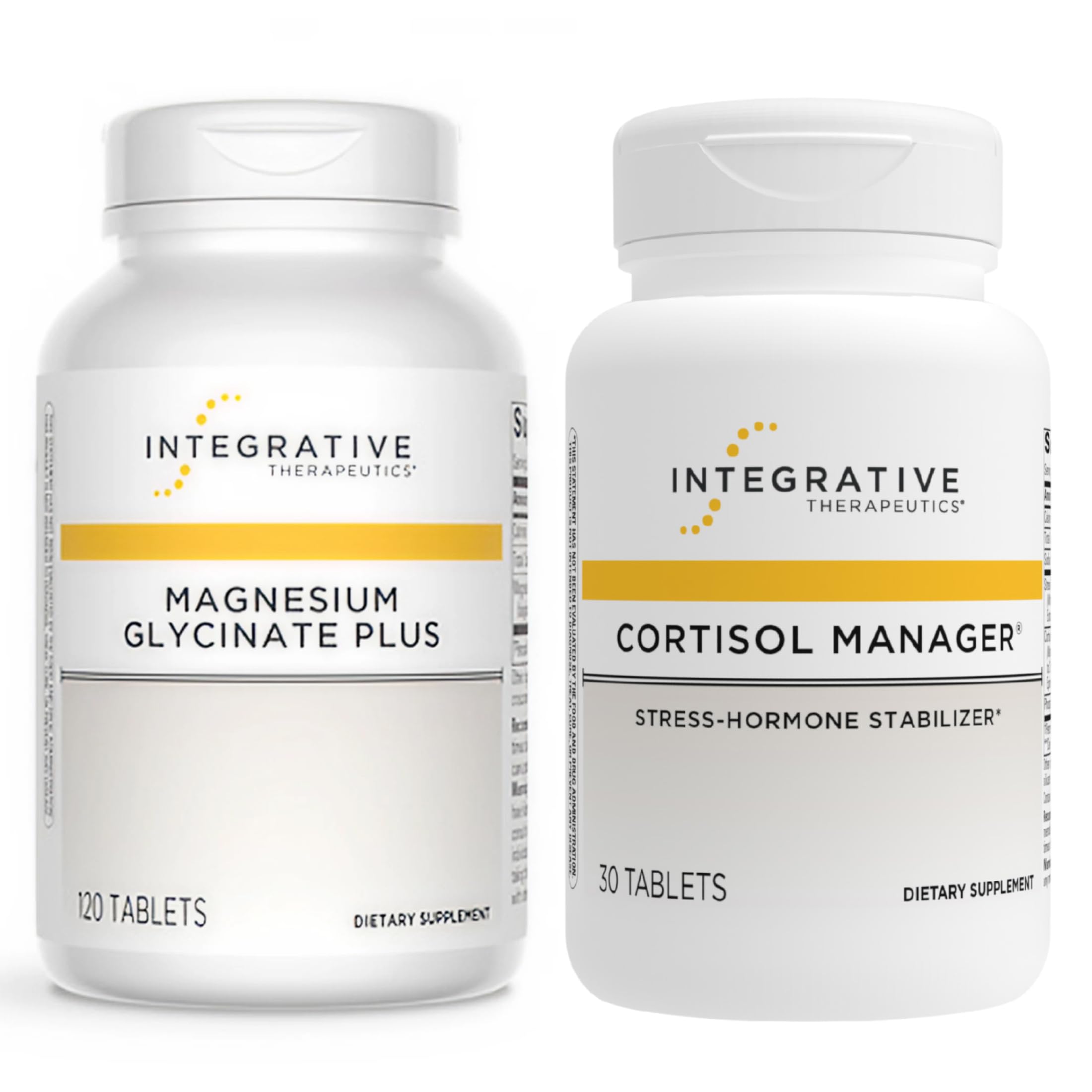 Integrative Therapeutics envases frontales del pack mostrando etiquetas y beneficios