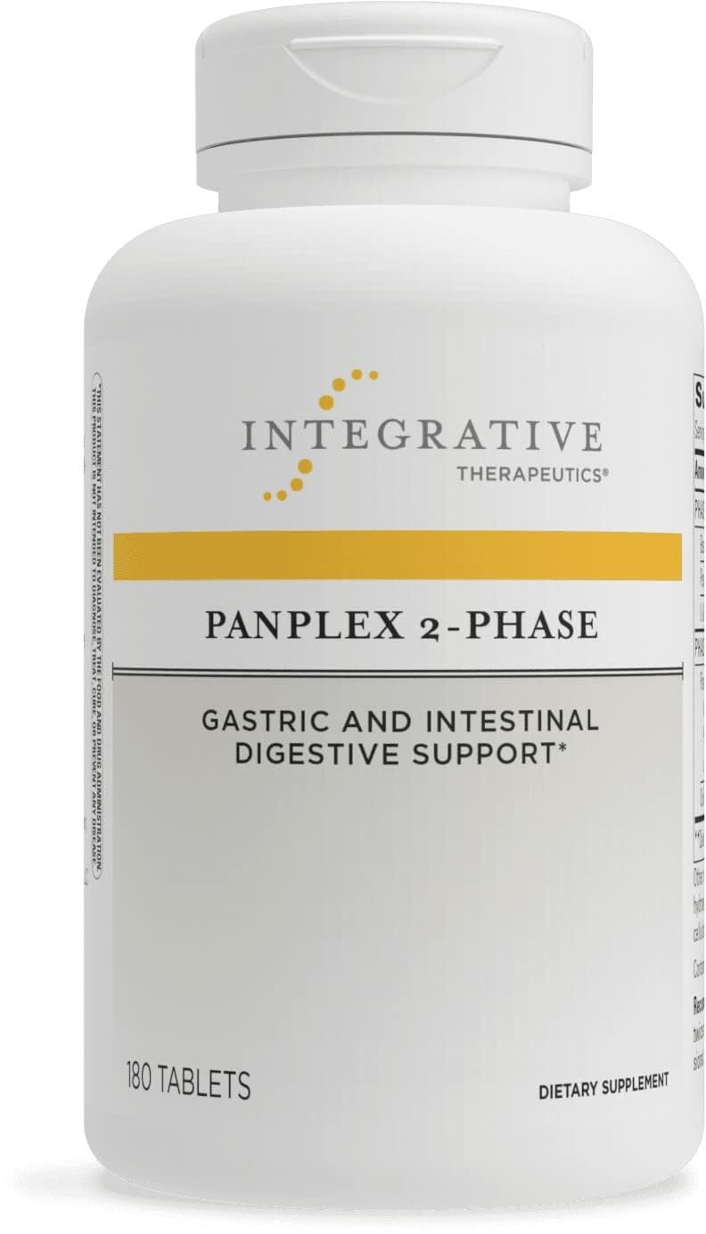 Integrative Therapeutics Panplex envase frontal, apoyo digestivo visible