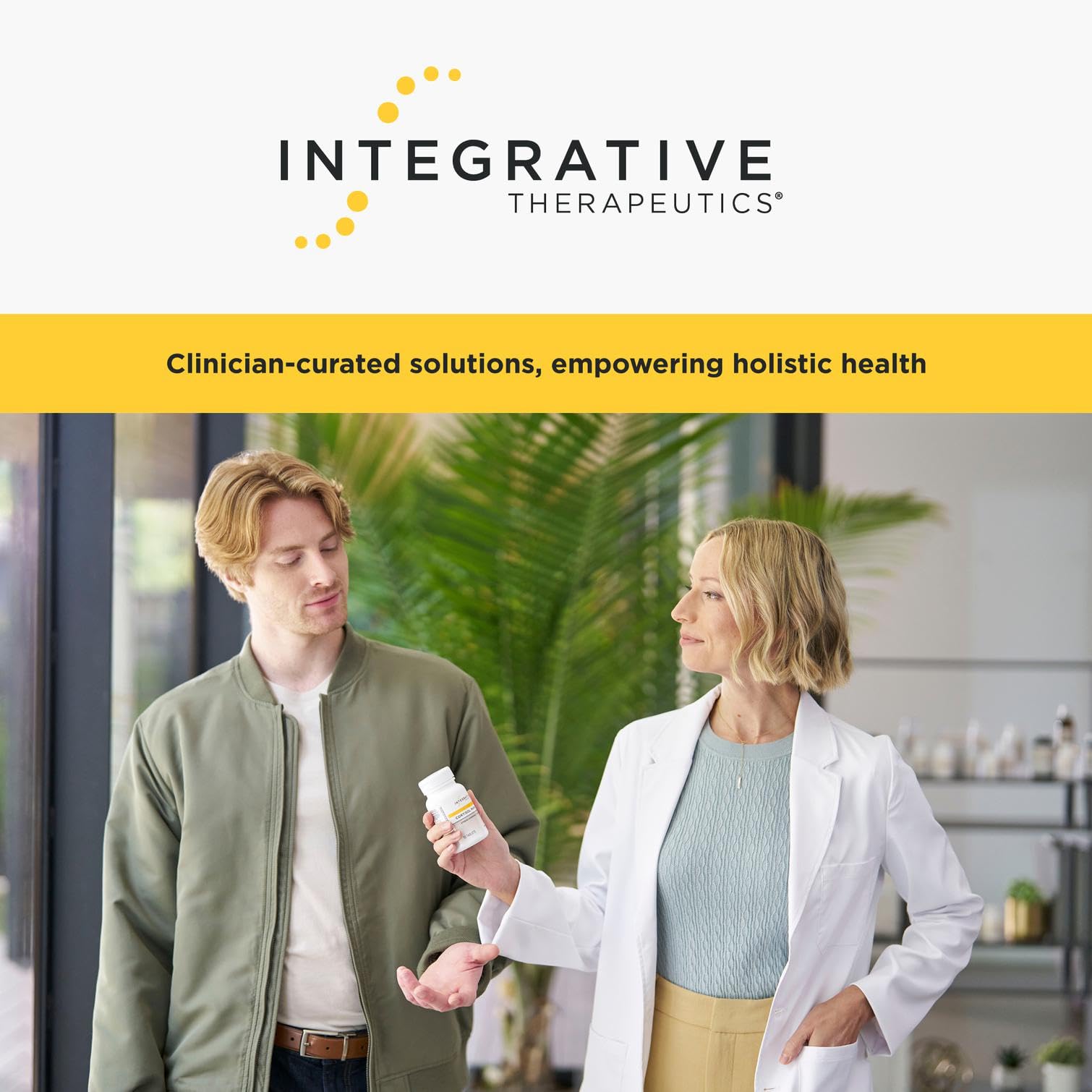 Integrative Therapeutics empaque lateral con lista de cepas y características