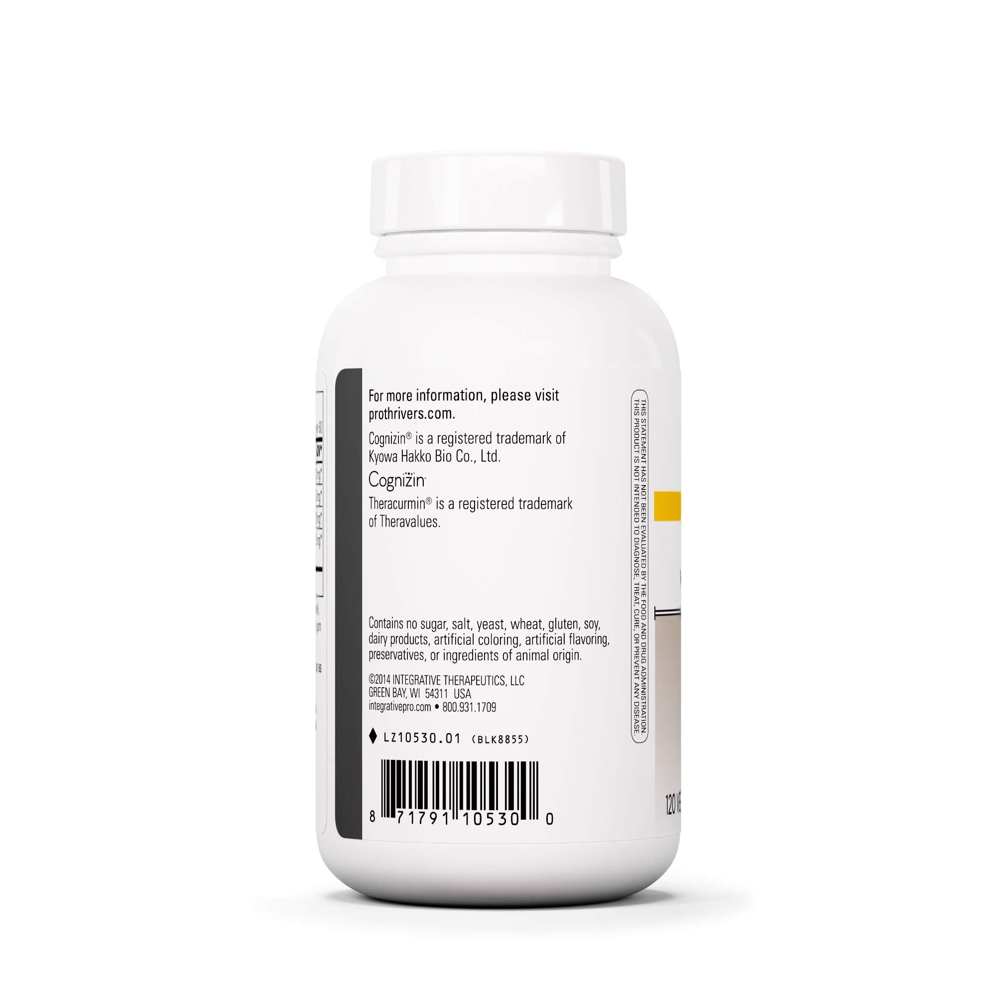 Integrative Therapeutics ingredientes en polvo como curcumina y extracto de melena de león