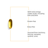 Integrative Therapeutics aceite de omega-3 brillando para máxima pureza