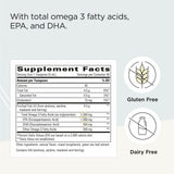 Integrative Therapeutics Pure Omega Liquid embalaje lateral mostrando instrucciones y sellos