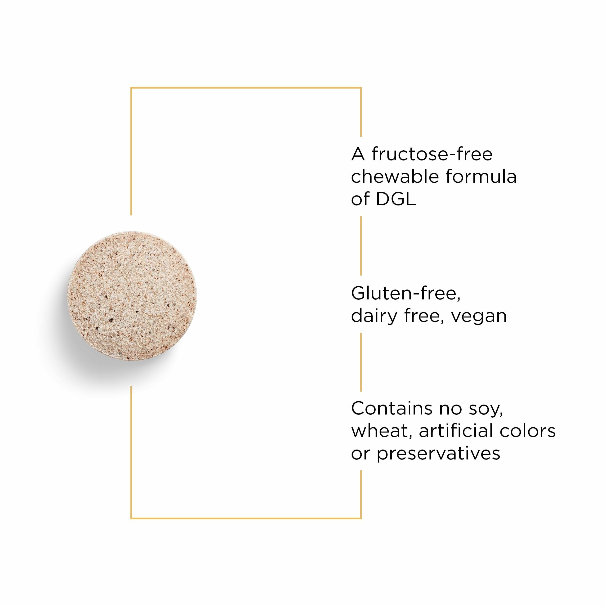 Integrative Therapeutics Rhizinate textura de la tableta masticable destacando facilidad de uso