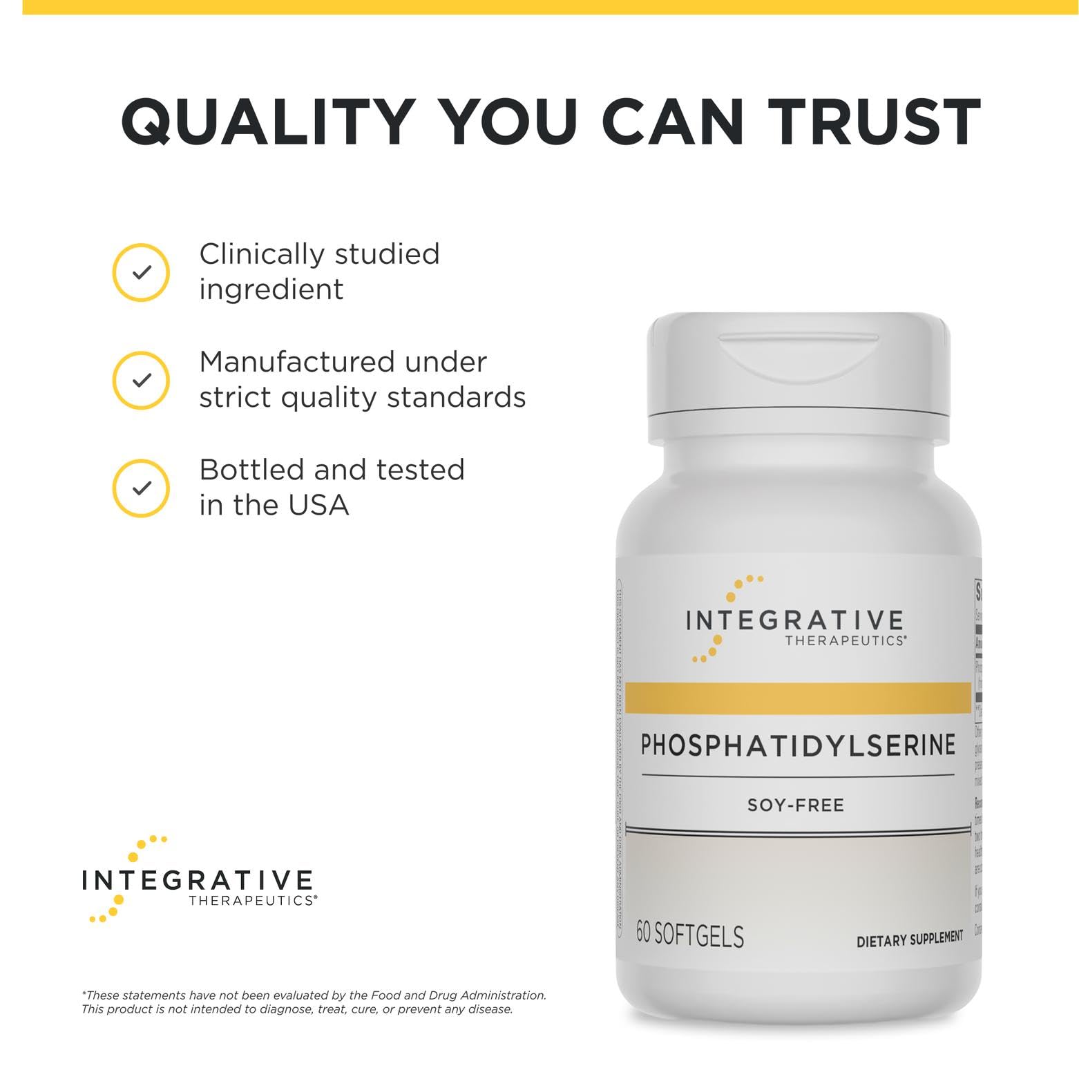 Integrative Therapeutics cápsula en mano para visualizar tamaño y facilidad