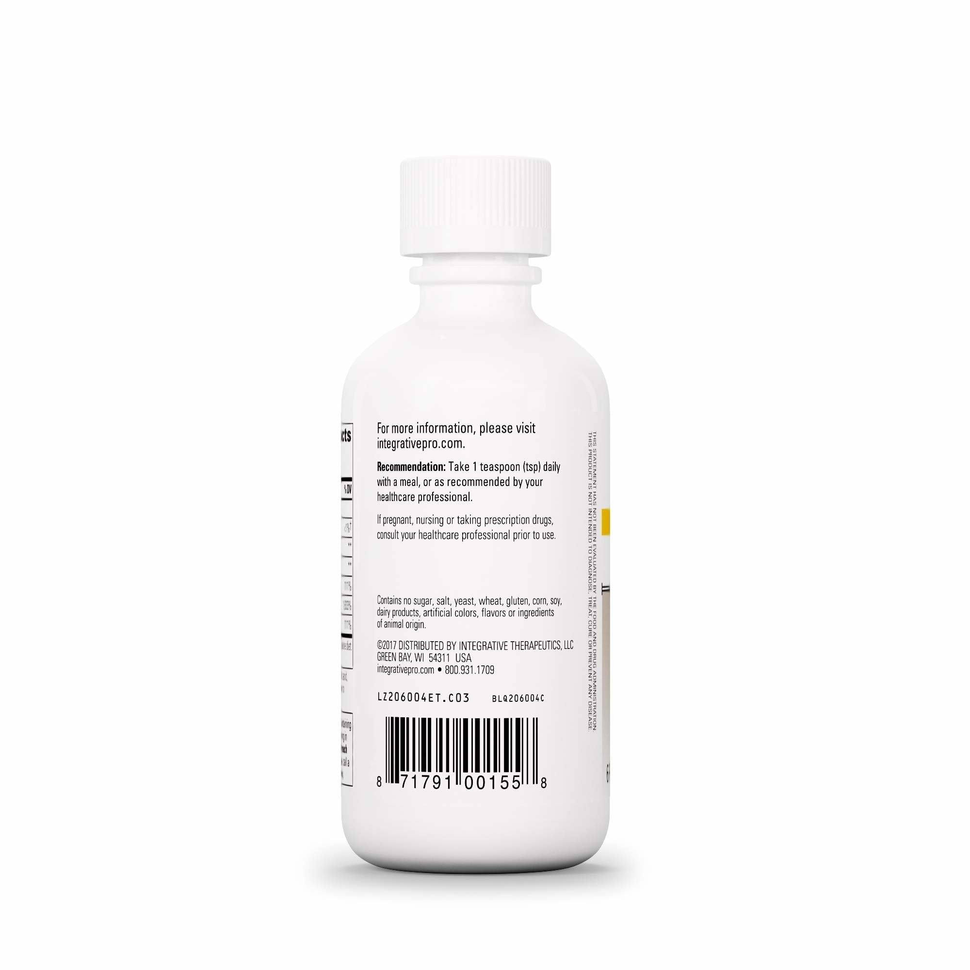 Integrative Therapeutics textura del líquido para dosificación precisa y fácil absorción