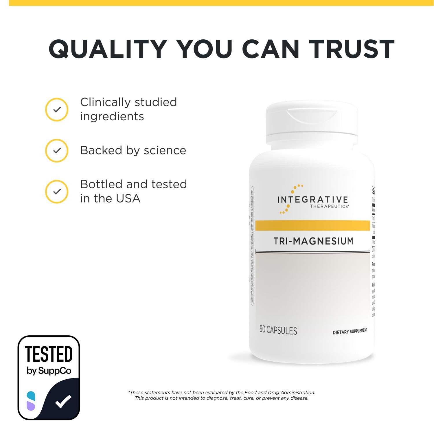 Integrative Therapeutics etiqueta nutricional destacando ingredientes clave