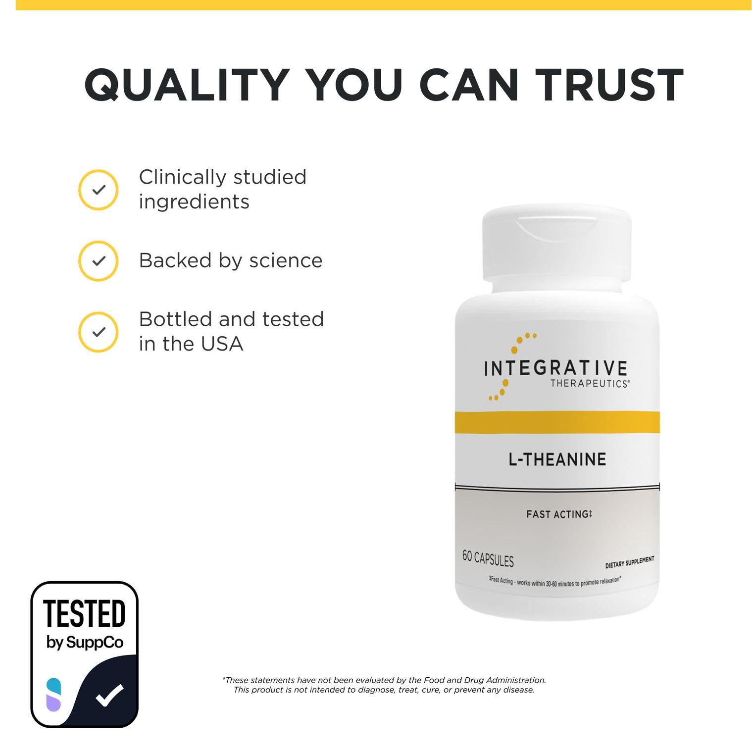 Integrative Therapeutics cápsulas junto a portátil sugiriendo enfoque relajado