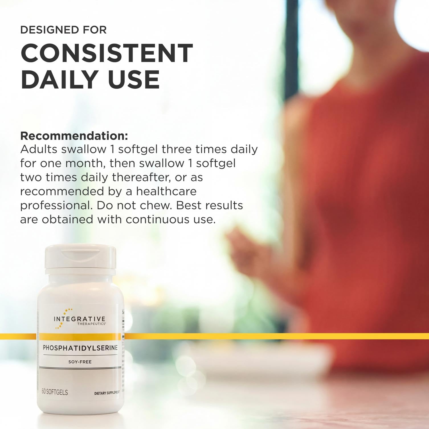 Integrative Therapeutics toma en rutina matutina para soporte diario
