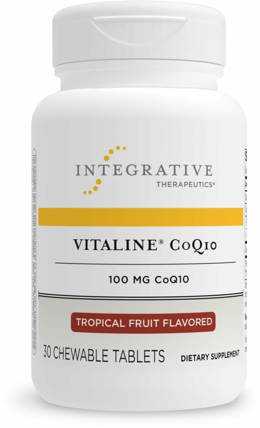 Integrative Therapeutics envase frontal mostrando sabor tropical y beneficios