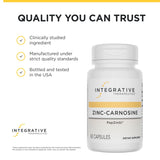 Integrative Therapeutics etiqueta con información de ingredientes y dosificación