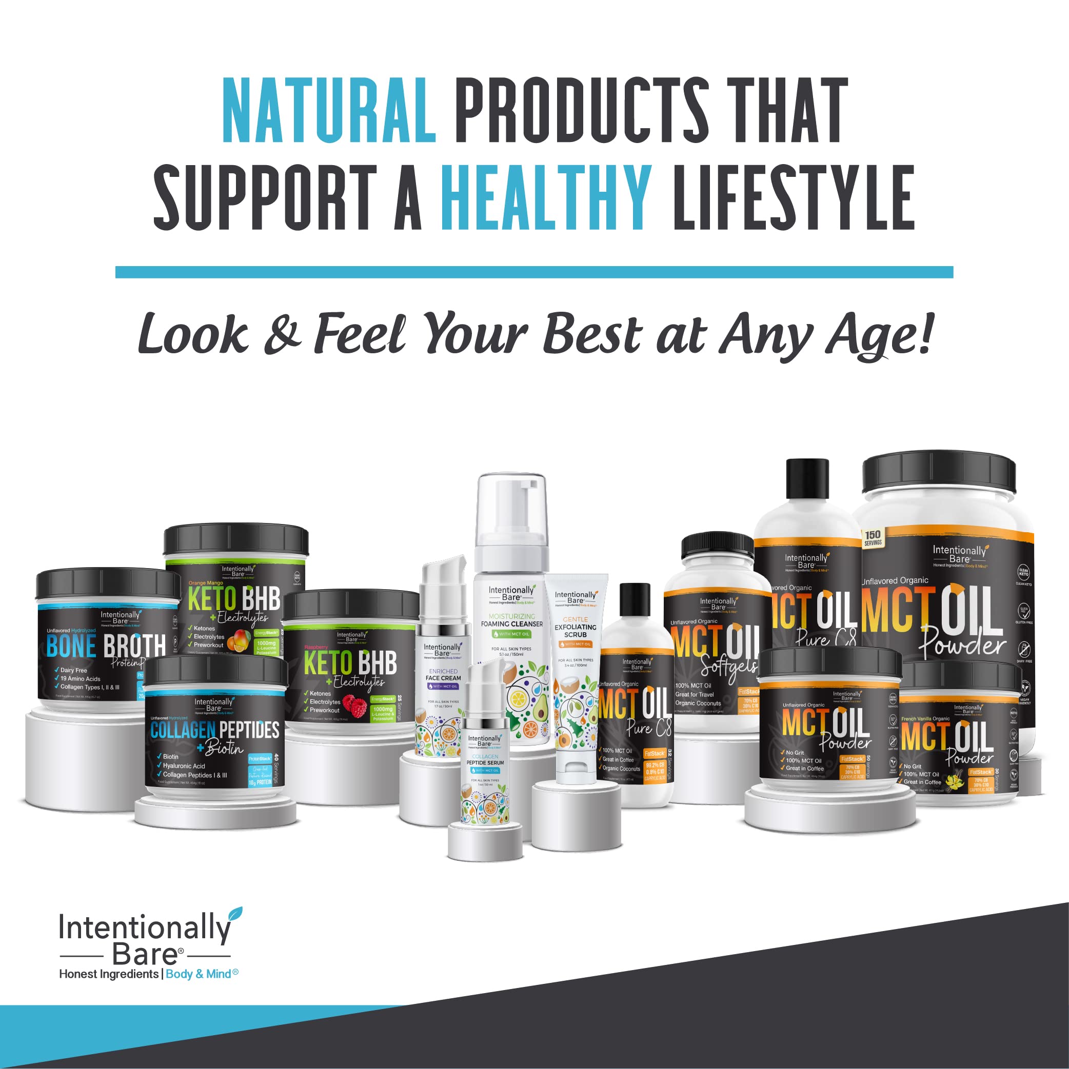 Intentionally Bare etiqueta nutricional con ingredientes y proteínas