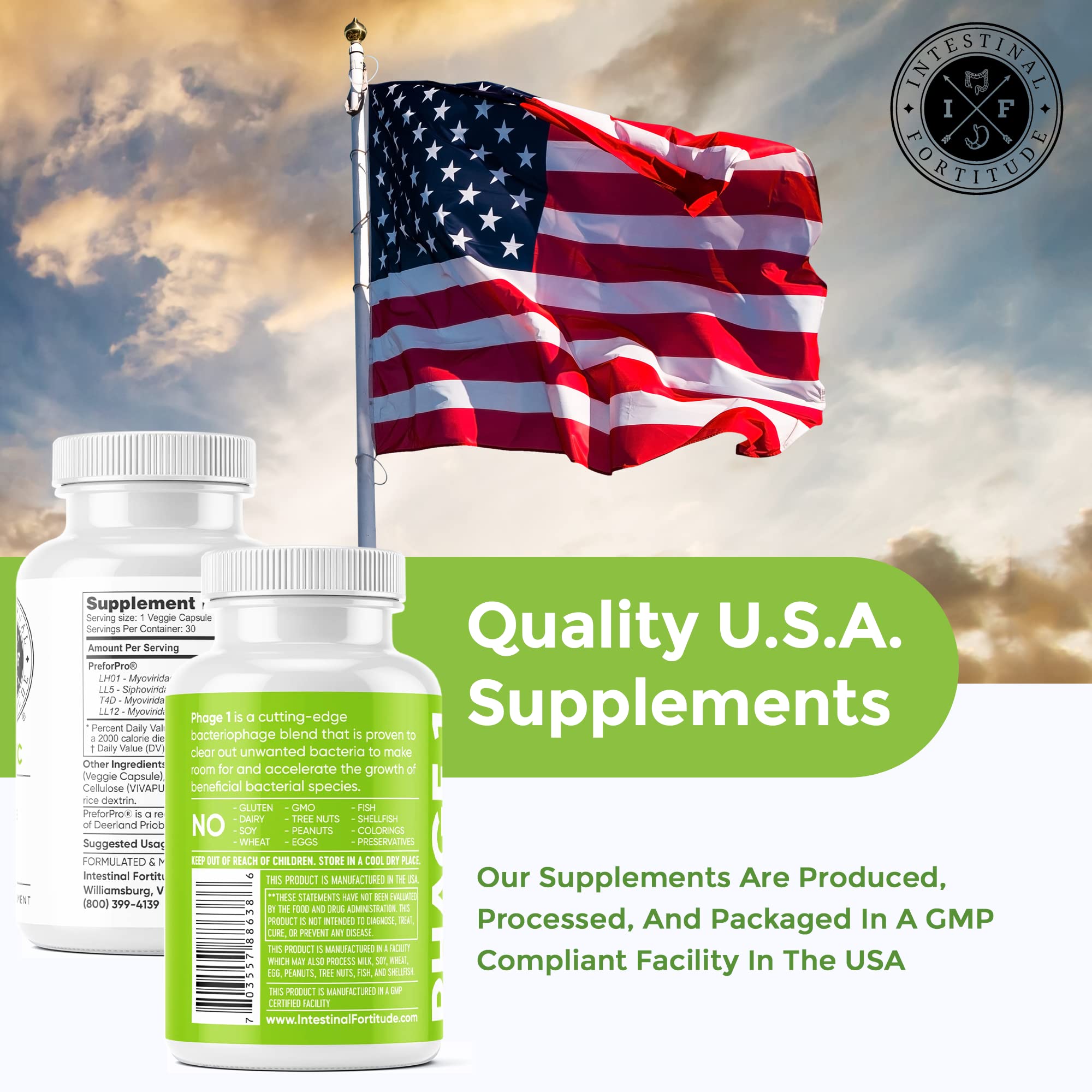 Intestinal Fortitude etiqueta nutricional enfocando ingredientes patentados