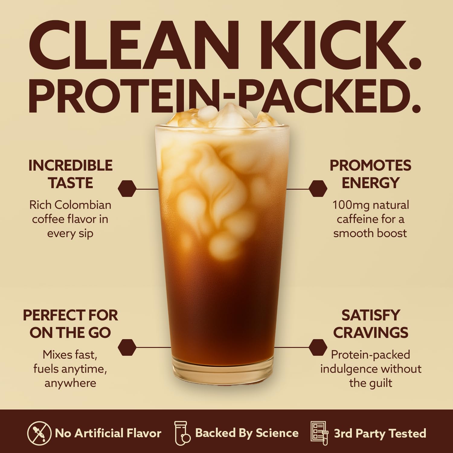 INVIGOR8 taza caliente estilo latte con sabor vainilla y energía