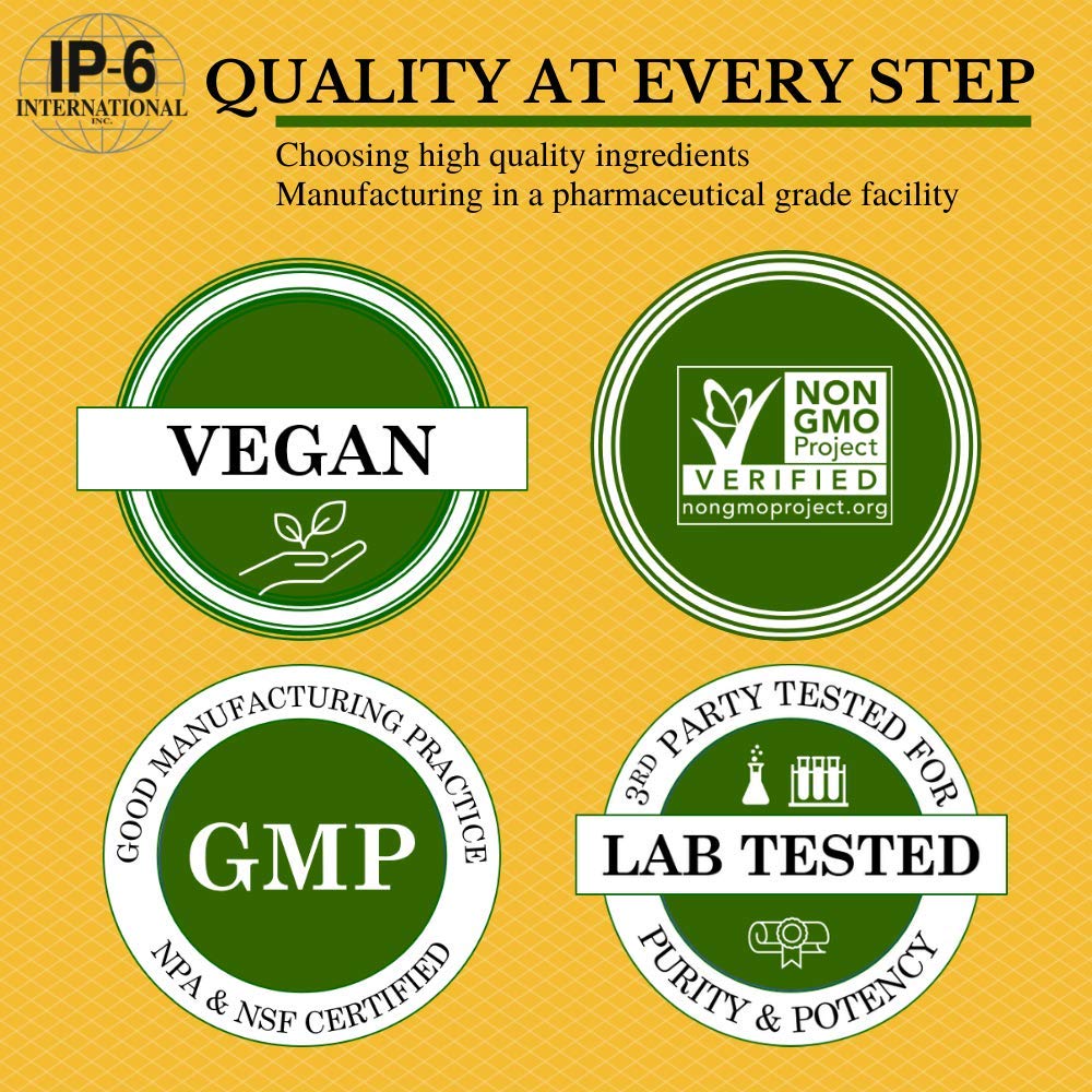 IP6 Gold etiqueta con lista de ingredientes y certificaciones