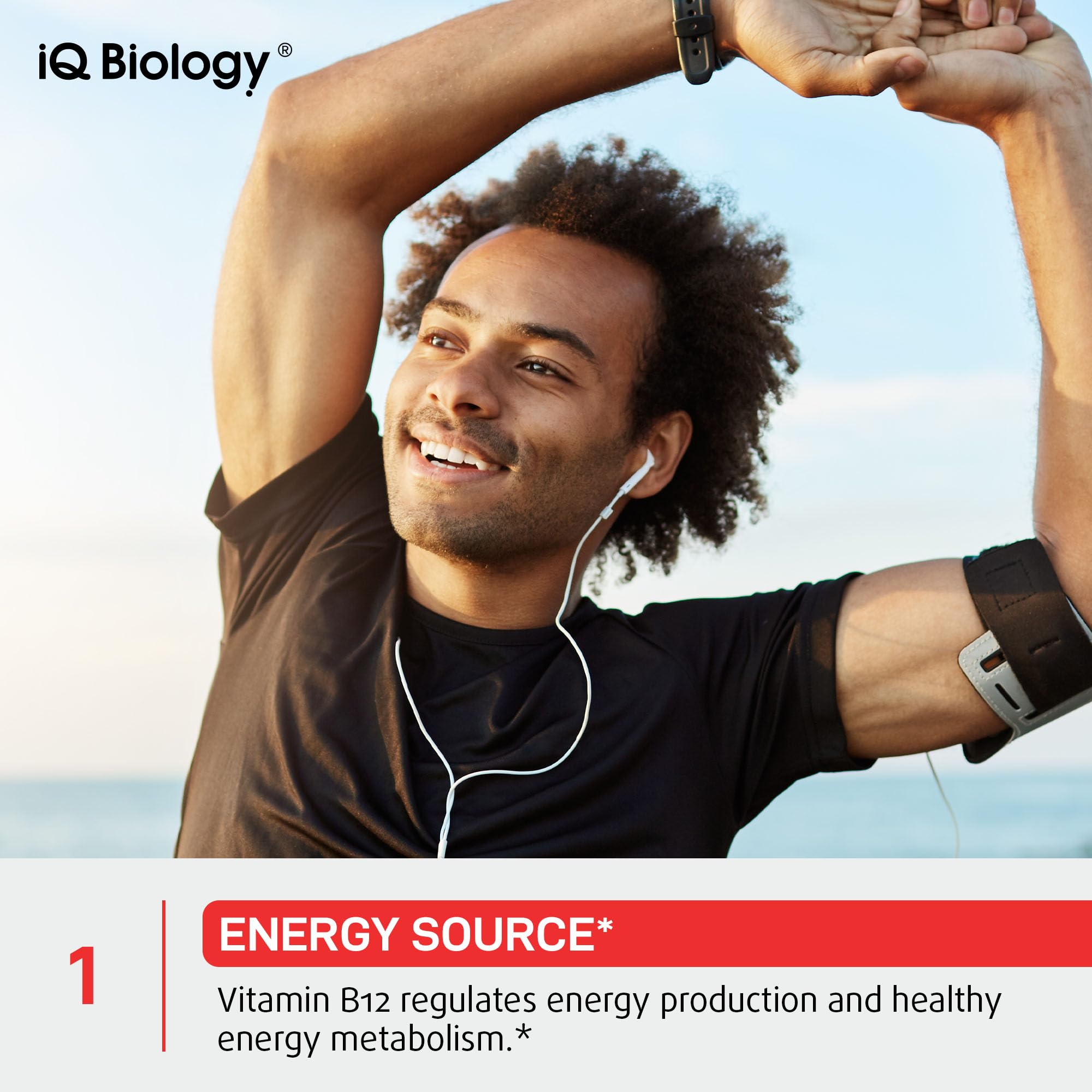 IQ BIOLOGY etiqueta con ingredientes orgánicos y forma metilcobalamina