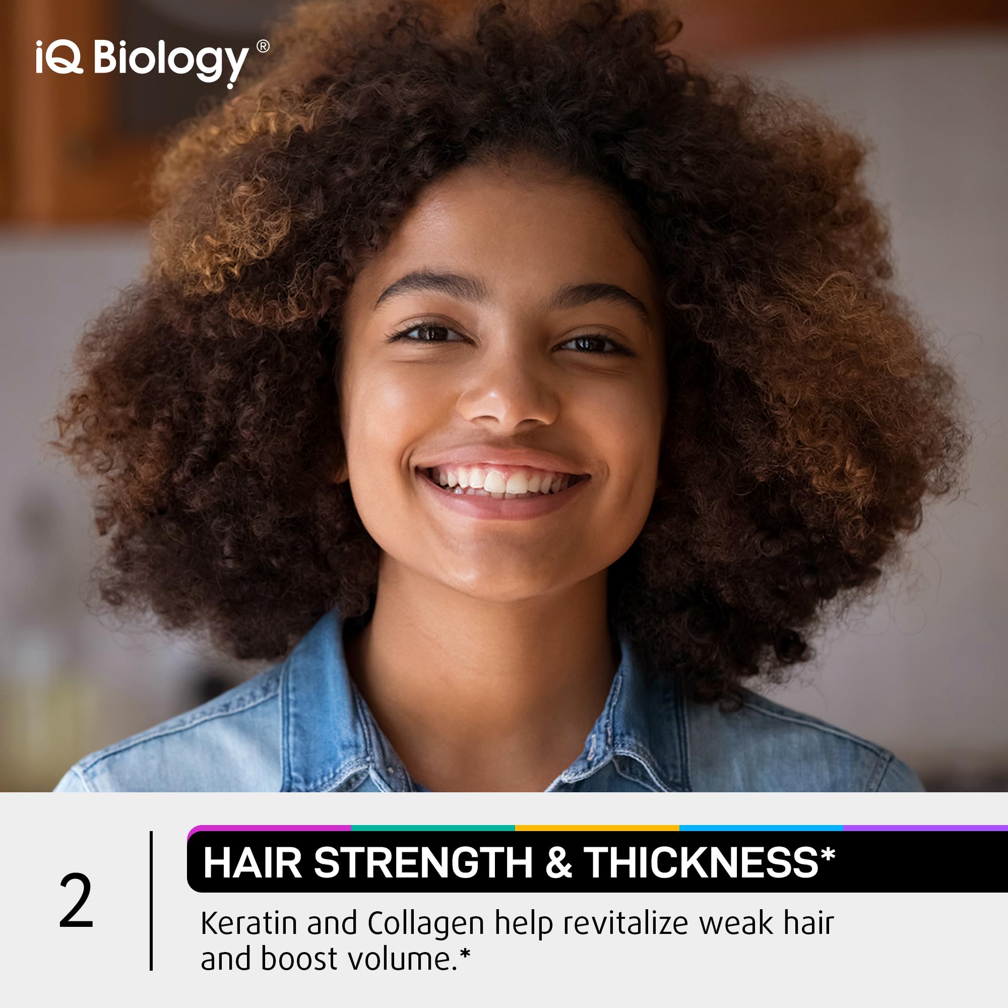 IQ BIOLOGY etiqueta con ingredientes principales para transparencia y confianza