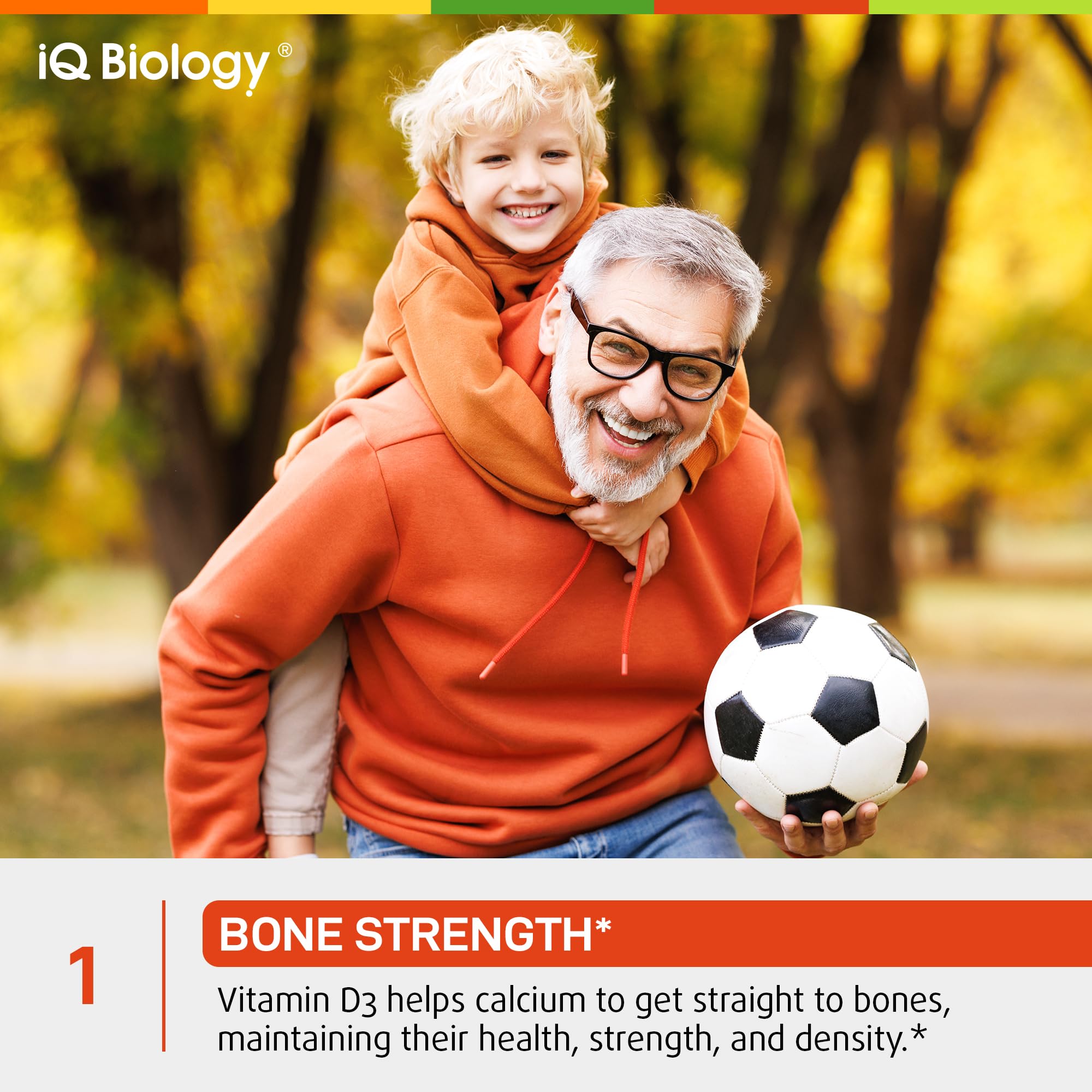 IQ BIOLOGY gota en vaso de zumo naranja, mezcla fácil y sabor agradable