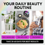 IQ BIOLOGY frasco junto a productos de belleza para rutina diaria