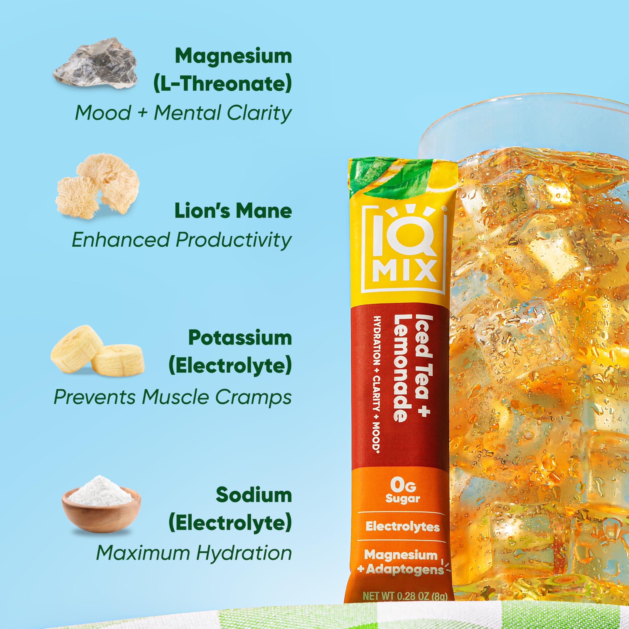 IQBAR primer plano de Lion’s Mane en etiqueta, apoyo al enfoque