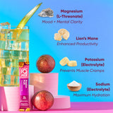 IQBAR IQMIX maracuyá vaso con bebida mezclada, hidratación rápida y sabor refrescante