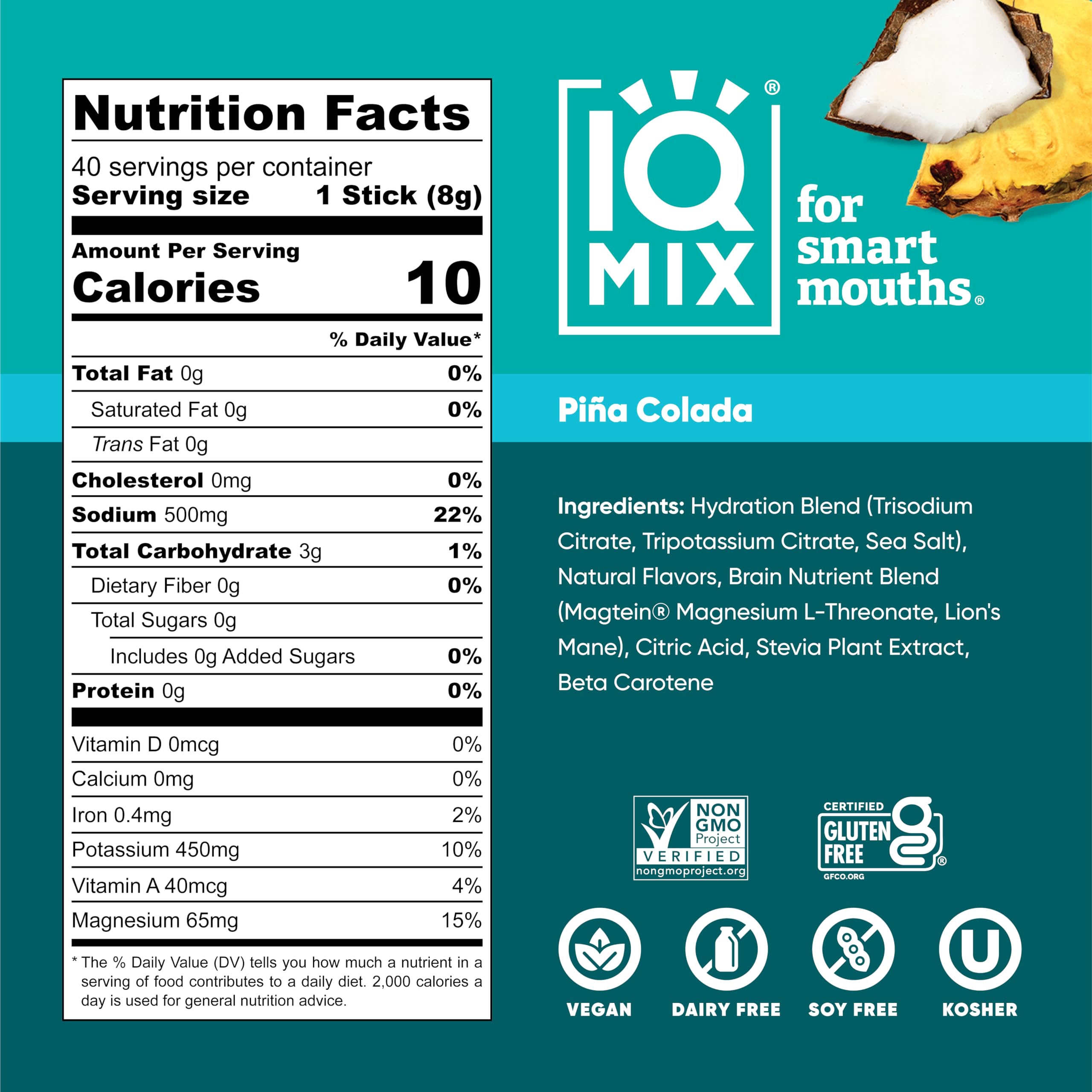 IQBAR IQMIX Pina Colada en ambiente lifestyle, opción sabrosa para el día