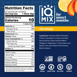 IQBAR IQMIX polvo mezclado en agua mostrando color y sabor refrescante