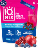 IQBAR IQMIX caja frontal mostrando sobres y sabor arándano-granada, hidratación rápida