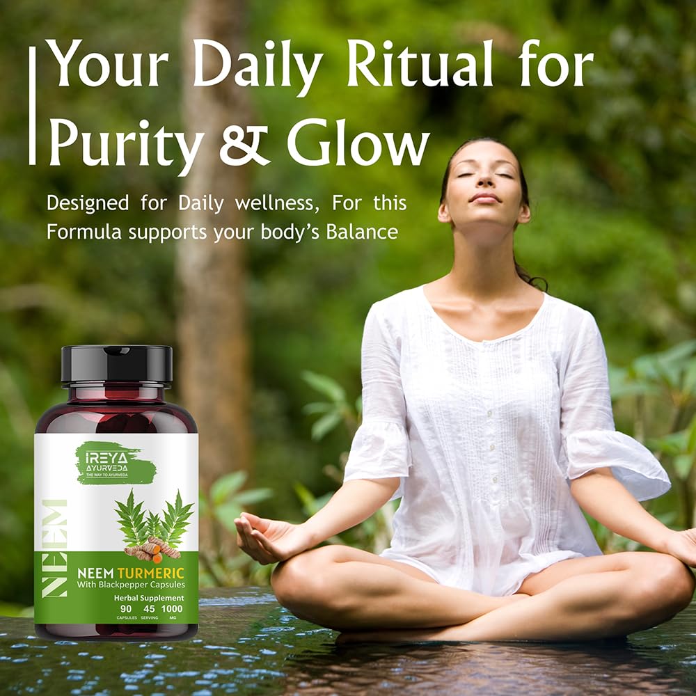 Etiqueta del producto Ireya Ayurveda con tabla de ingredientes y certificaciones visibles