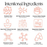 Iris etiqueta nutricional detalle resalta inositol 40:1 y vitaminas