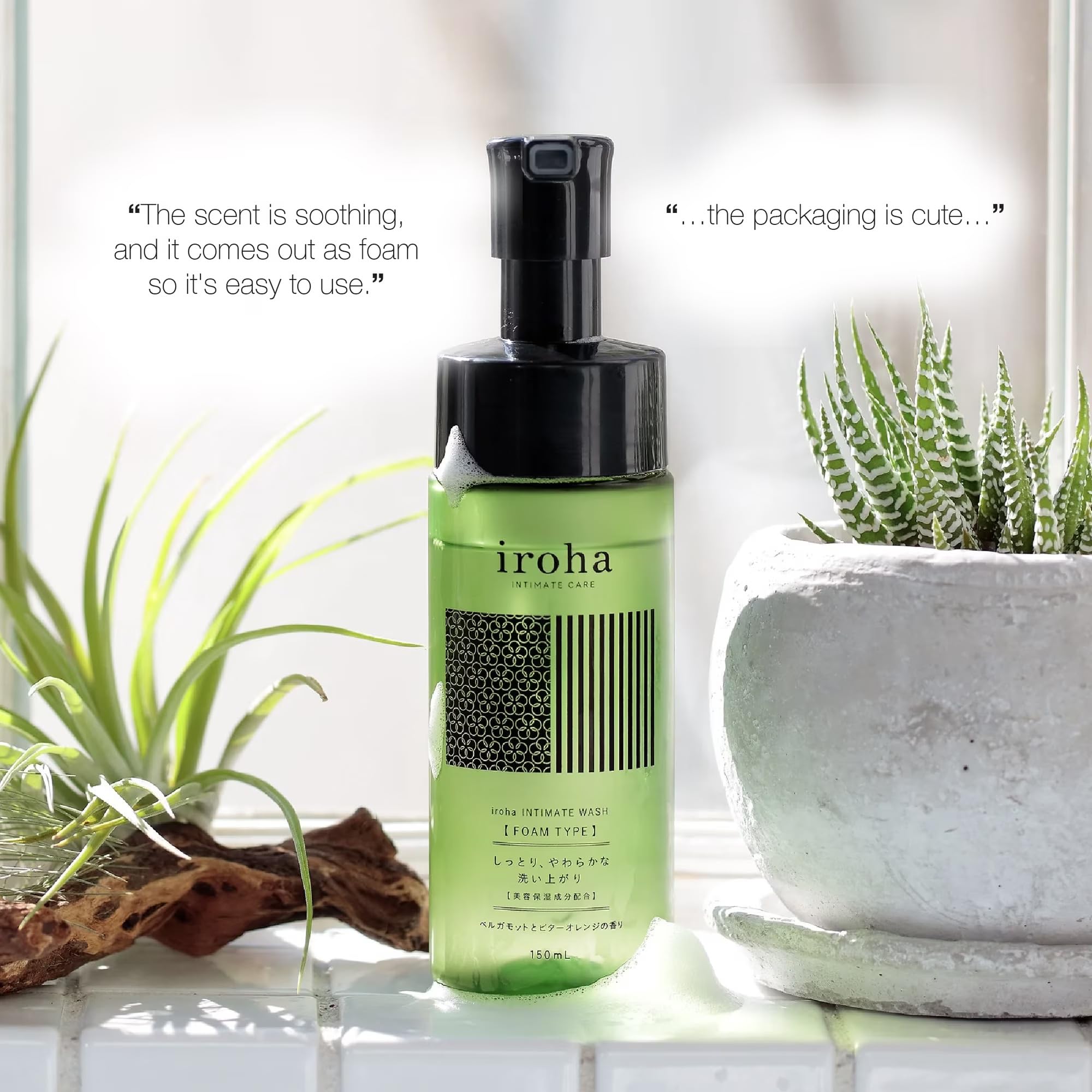 iroha comparación de tamaño 150ml cómoda para viajes y uso diario