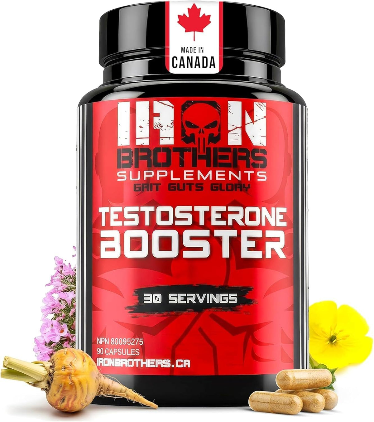 Iron Brothers frontal empaque mostrando la marca y beneficios para energía