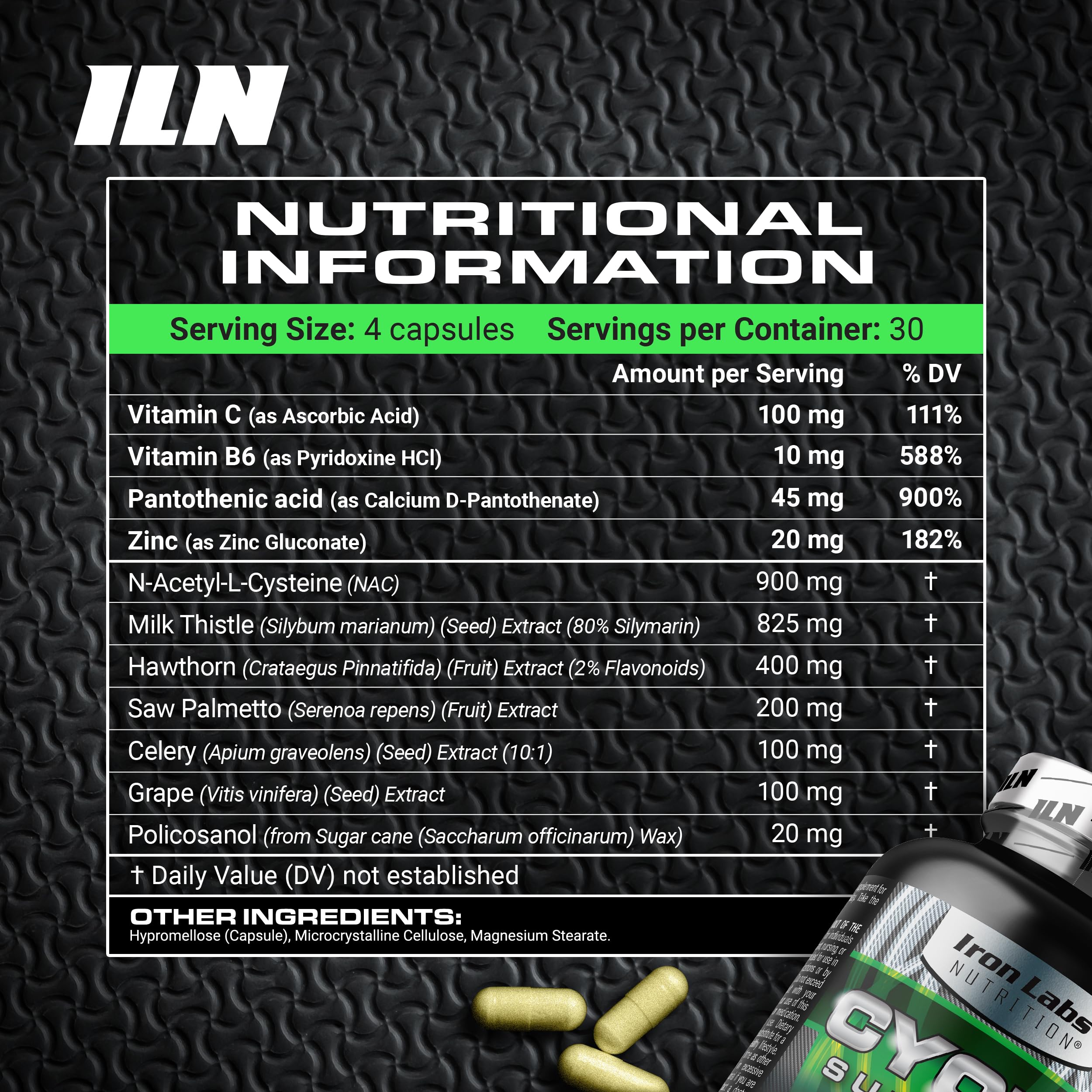 Iron Labs Nutrition detalle de cápsulas mostrando textura y fácil ingestión