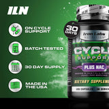 Iron Labs Nutrition frasco junto a una mano para comparar tamaño y escala